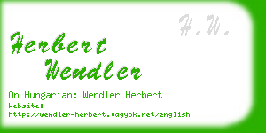 herbert wendler business card